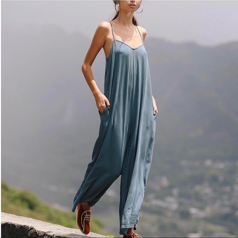 Fighting Eel Ava Sky Steel Blue Jumpsuit XS